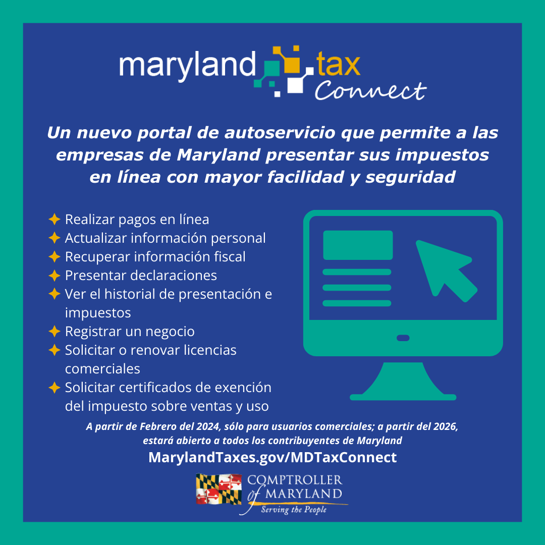 Maryland Tax Connect Spanish Image 2